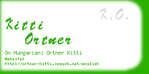 kitti ortner business card